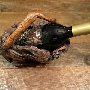 UNIQUE Wine Rack Solid Wood Bottle Stand Wine Root Wood